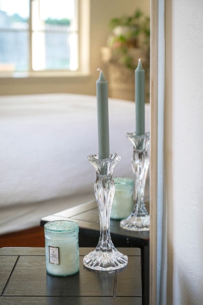 Candles beside a bath