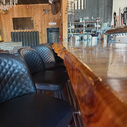 A warm bar interior